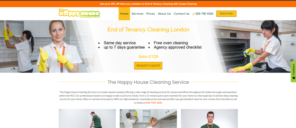 7. The Happy House Cleaning