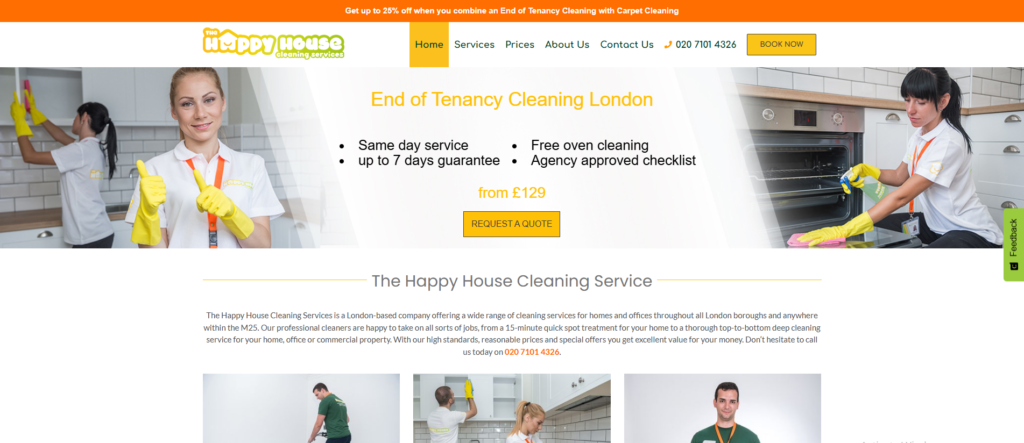 7. The Happy House Cleaning