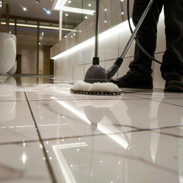 Expert polishing and cleaning of marble floors for a flawless shine.